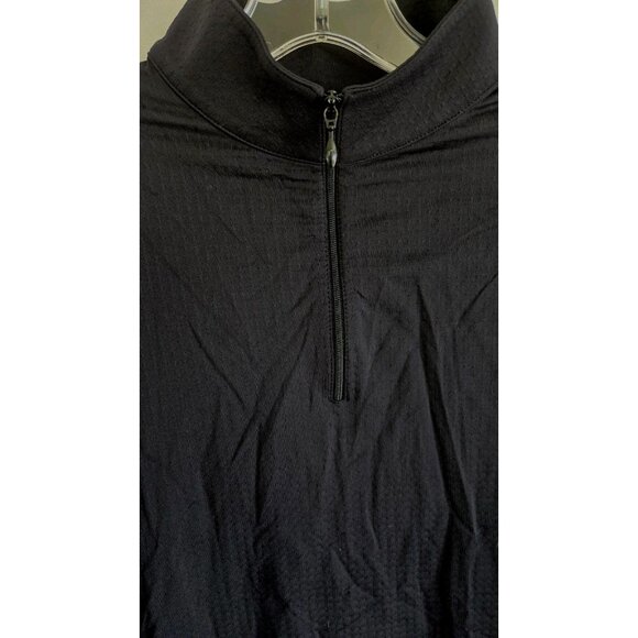 IBKUL Small Golf/Hike 1/4 Zip Pullover Black Long Sleeve Mesh Sleeve Cool Top - Picture 6 of 7